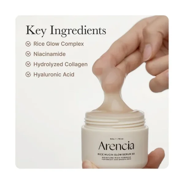 Arencia Rice Mucin Glow Serum – 50g