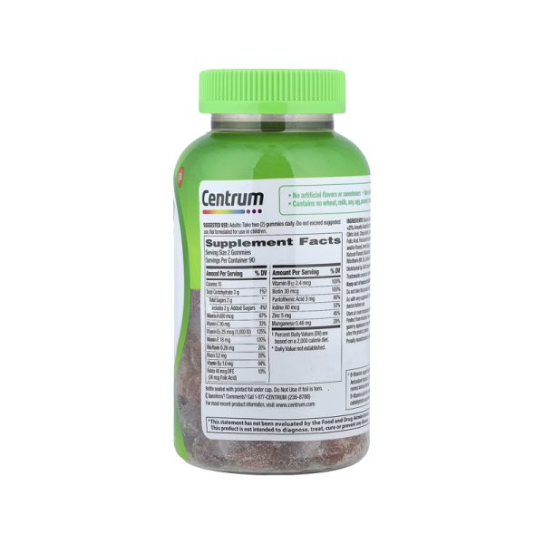 Centrum Adults MultiGummies Assorted Natural Fruit – 180 Gummies