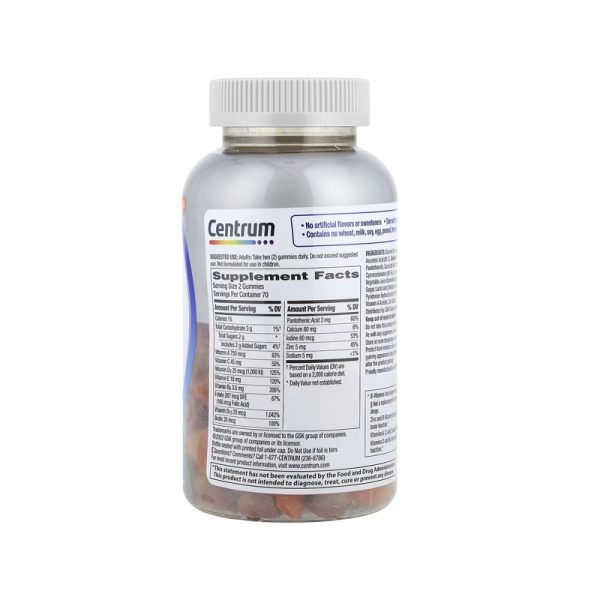 Centrum, Men 50+ Multigummies, Assorted Natural Fruit, 140 Gummies
